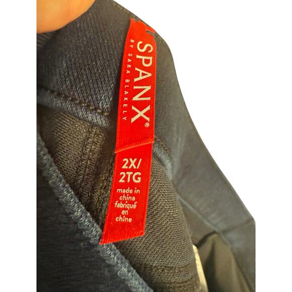 Spanx Jean-ish Blue Pull-On Stretch Jean Leggings Plus Size 2X - Picture 7 of 10